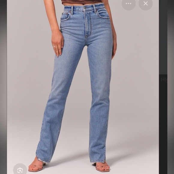 Abercrombie & Fitch Denim - Abercrombie & Fitch The 90s Slim Straight Ultra High Rise Jeans 31 12R